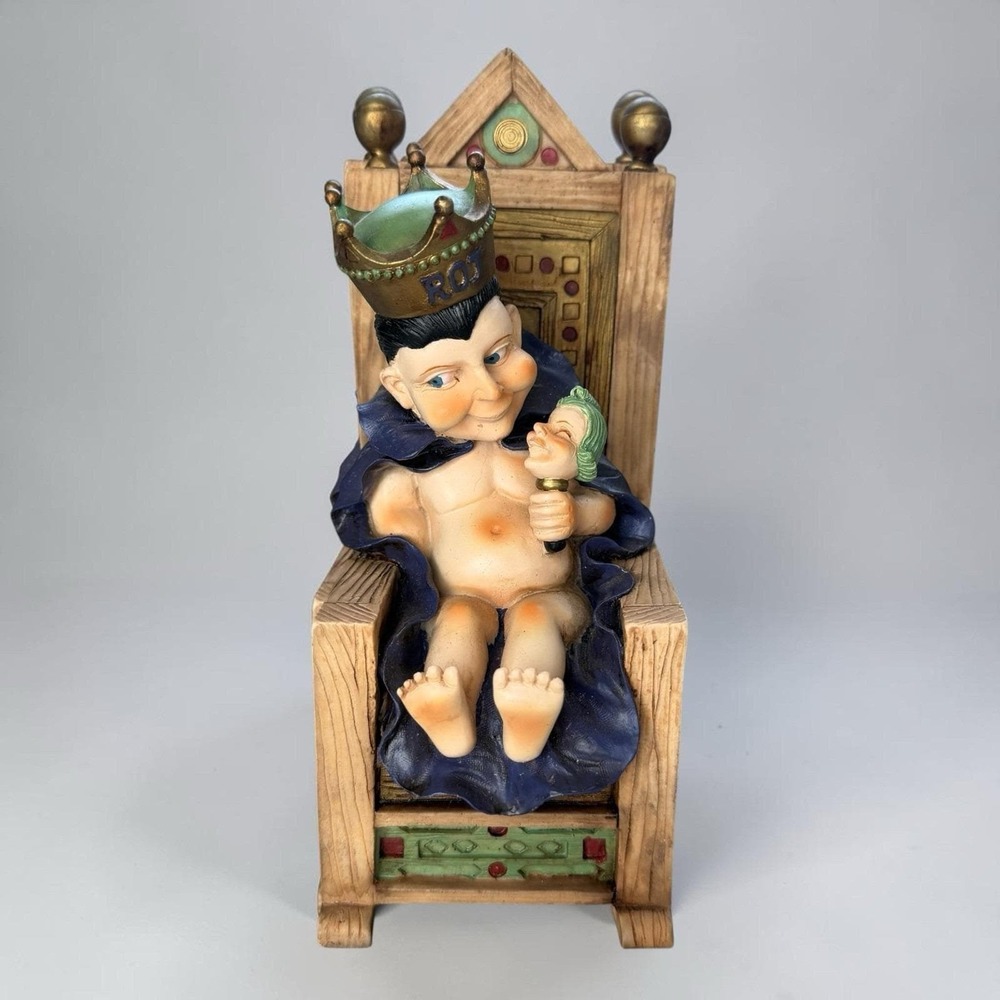 Royal Order Of Jesters ROJ MIRTH IS KING Music Box WORKS Throne Crown Shriners